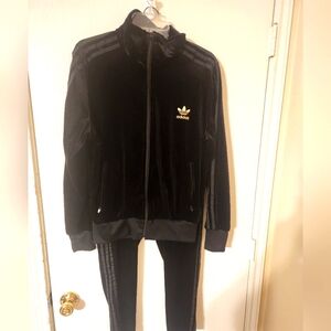 Adidas womens velour track suit